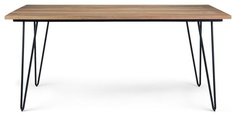 Hunter Solid Mango Wood & Metal 66 In X 40 In Rectangle Dining Table ... regarding Elevate Your Home Decor with the Elegant Lowry 66 x 40 Dining Table