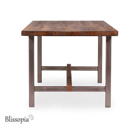 Industrial Dining Table - Reclaimed Wood And Metal Table - Rustic ... within The Story Behind Each Plank: How Reclaimed Wood Transforms Industrial Dining Spaces