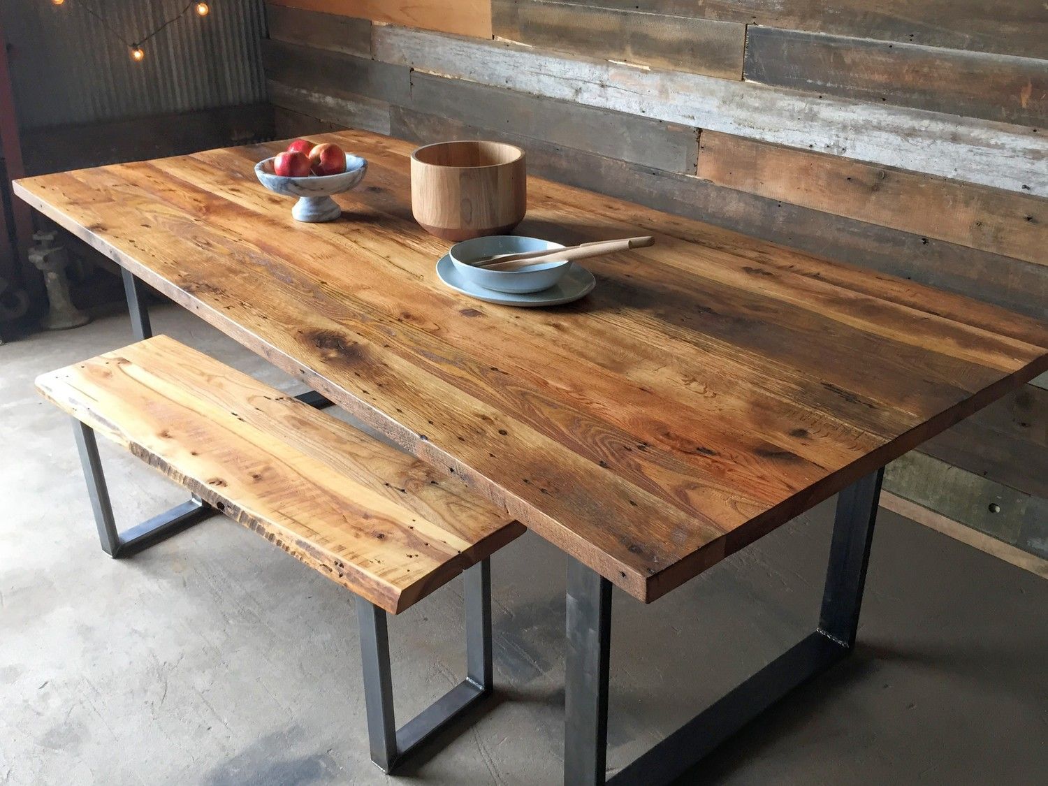 Industrial Modern Dining Table | Reclaimed Wood Dining Table, Wood ... pertaining to Eco Friendly Dining Table Made From Reclaimed Wood