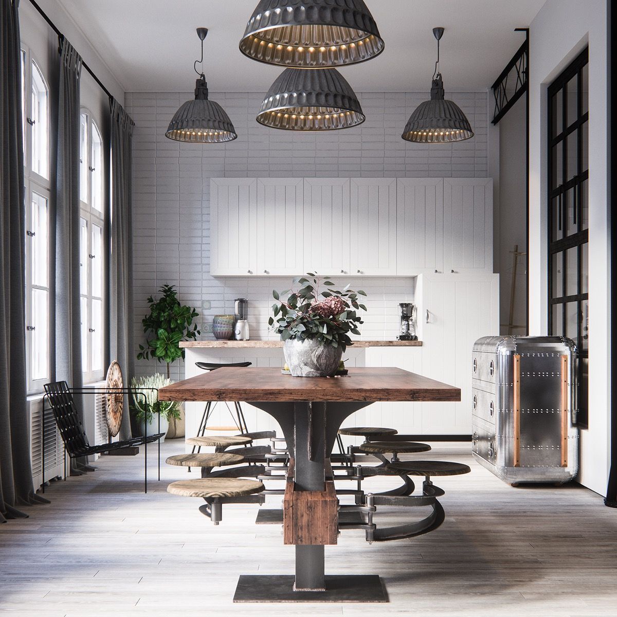 Industrial Style Dining Room Design: The Essential Guide | Dining Room ... inside Maximizing Space with Industrial Dining Tables in Open Loft Designs