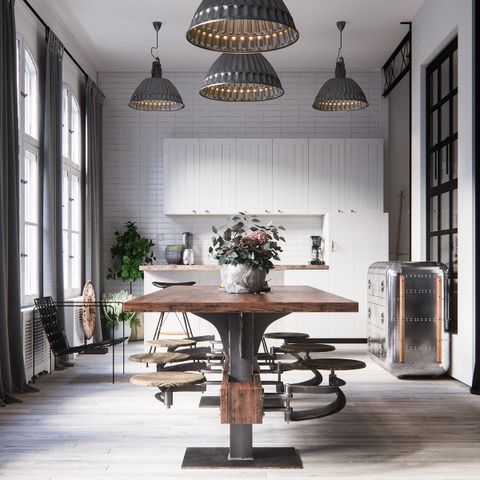 Industrial Style Dining Room Design: The Essential Guide | Dining Room ... inside Maximizing Space with Industrial Dining Tables in Open Loft Designs