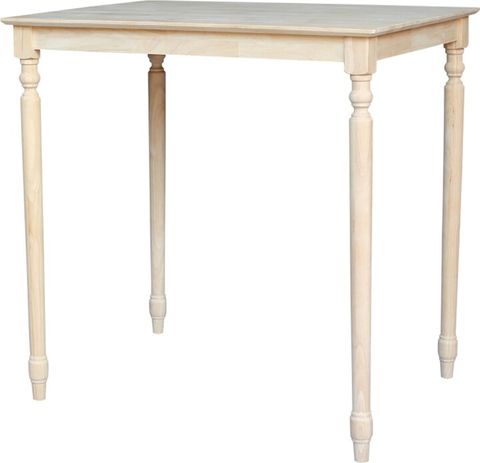 International Concepts Solid Wood Top Table - Turned Legs - Shopstyle Furniture inside Solid Wood Top Table - Turned Legs
