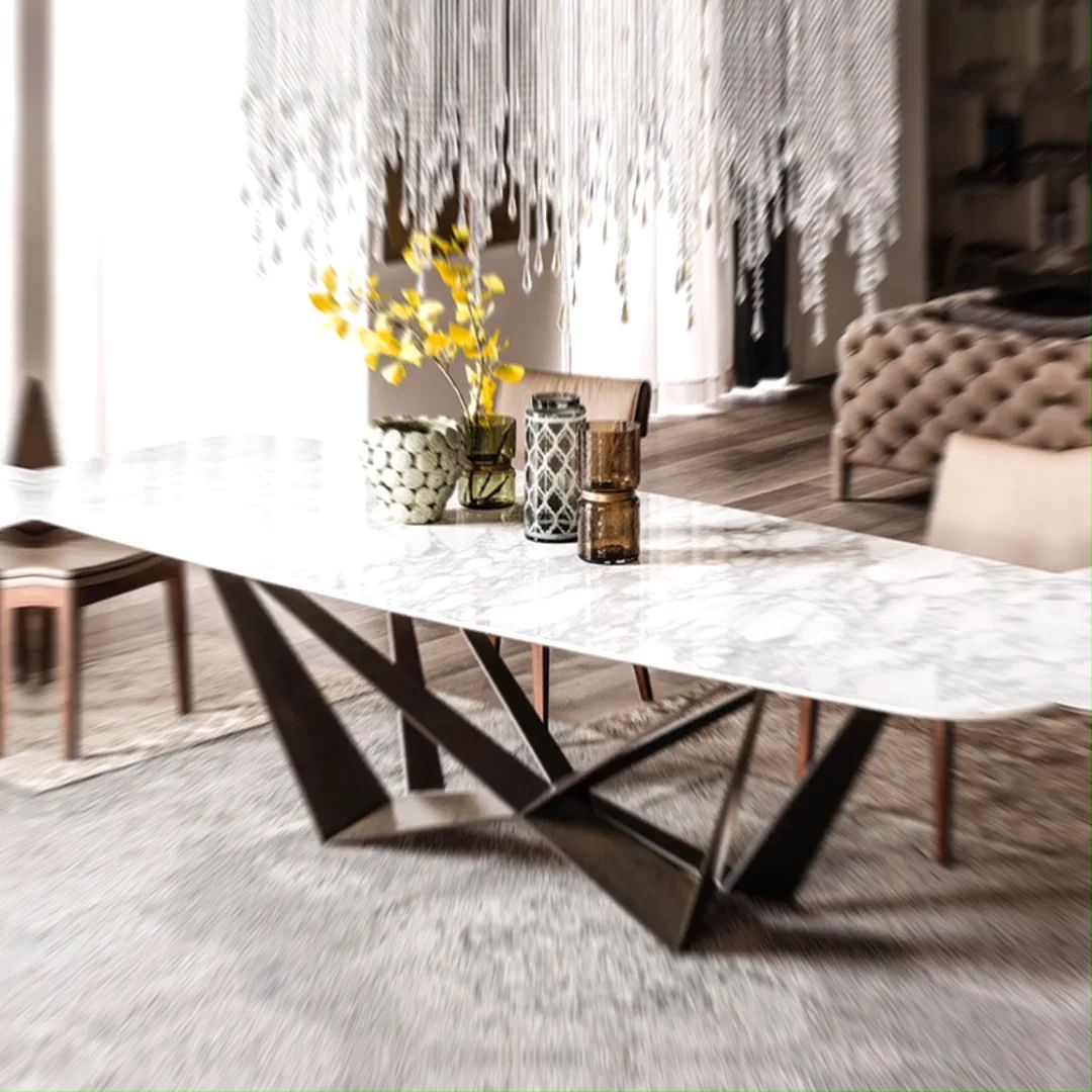 Italy Square 8 Seater Luxury Dining Room Furniture Comedor Marble ... regarding The Ultimate Guide to Maintaining Your Marble Dining Table