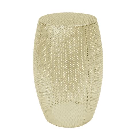 Ivy Bronx Modern Round Metal Hollow Side Table | Wayfair within Beyond Aesthetics Exploring the Craftsmanship of GDF Studio Side Tables