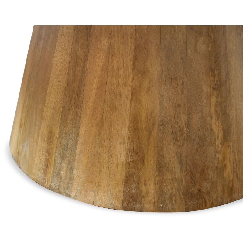 Jade 60″ Round Solid Wood Dining Table In Distressed Natural Finish – Meva intended for Jaden Round Dining Table In Mid-Century Distressed Natural Finish On Solid Wood