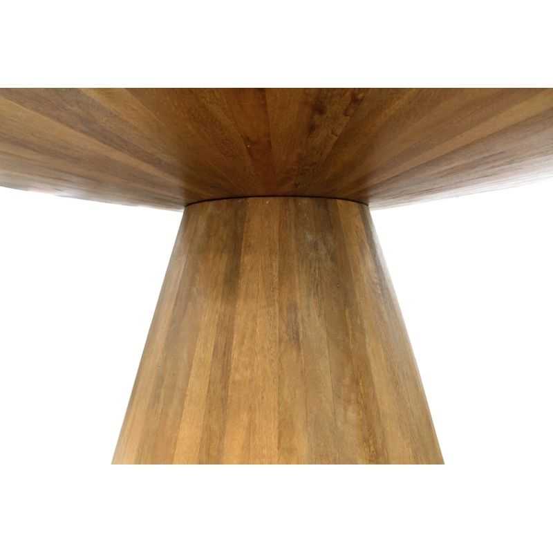 Jade 60″ Round Solid Wood Dining Table In Distressed Natural Finish – Meva regarding Why the Jaden Round Dining Table is a Classic Choice for Modern Homes