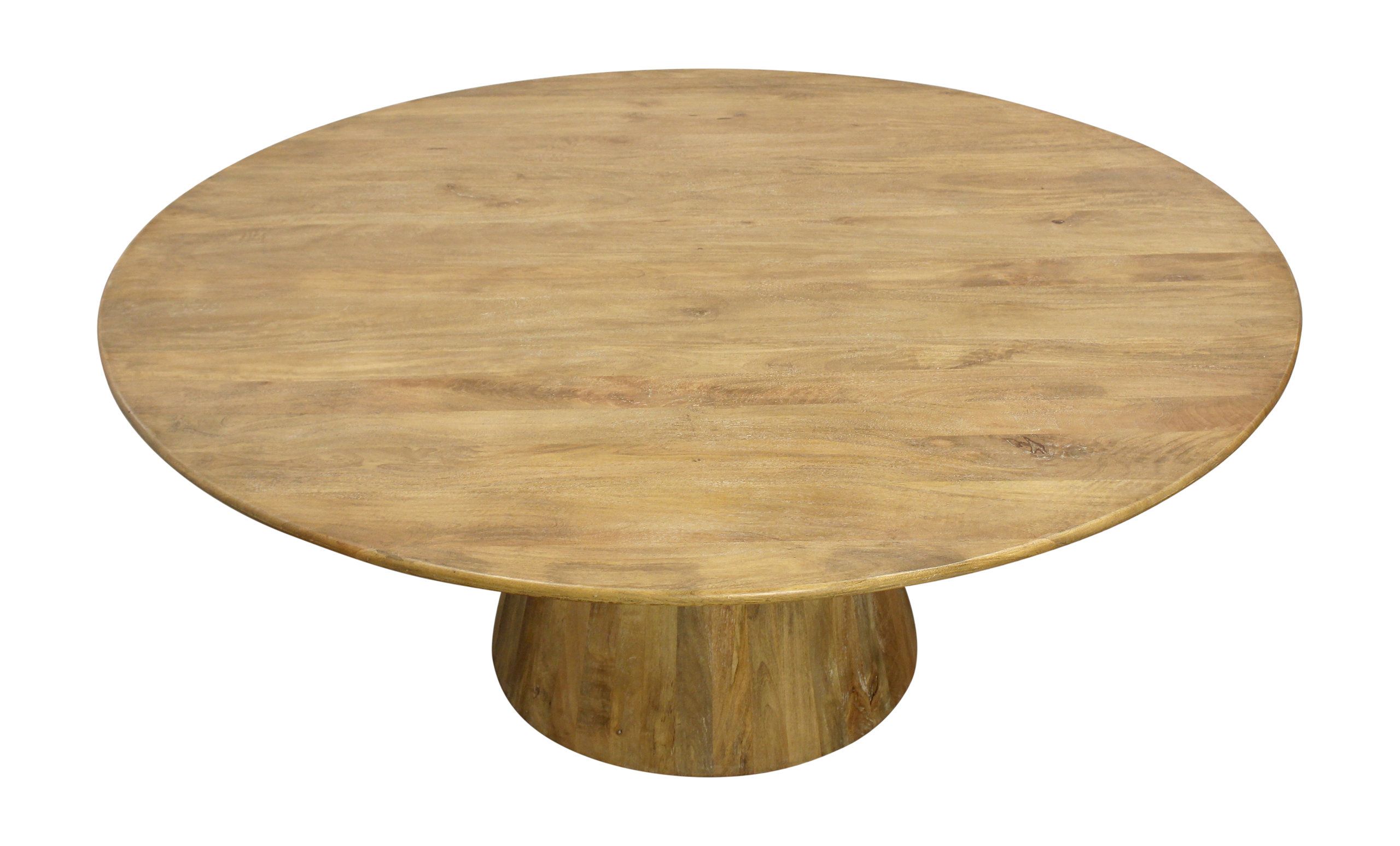 Jaden Round Dining Table In Mid-Century Distressed Natural Finish On Solid Wood - Midcentury ... for Jaden Round Dining Table In Mid-Century Distressed Natural Finish On Solid Wood