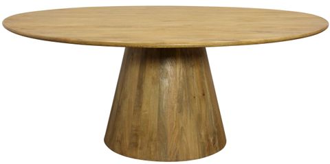 Jaden Round Dining Table In Mid-Century Distressed Natural Finish On Solid Wood - Midcentury ... pertaining to Jaden Round Dining Table In Mid-Century Distressed Natural Finish On Solid Wood