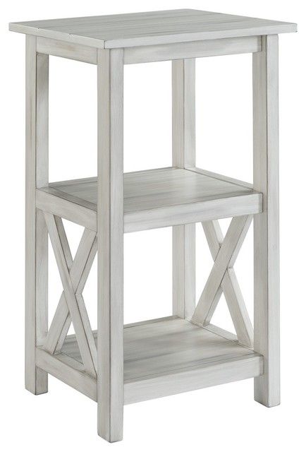 Jamestown Accent Table [White Wash] - Farmhouse - Side Tables And End ... regarding Jamestown Dining Table White Wash