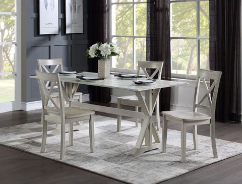 Jamestown Dining Table | Boraam Industries inside Jamestown Dining Table White Wash