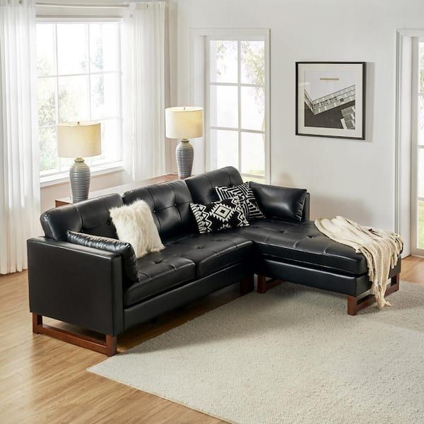 Discovering the Perfect Black Leather Mid-Century Sectional for Your Space