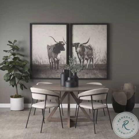 Jennings Light Brown Wood 60" Round Dining Table From Mercana Furniture ... pertaining to Jennings 60" Light Brown Wood Dining Table