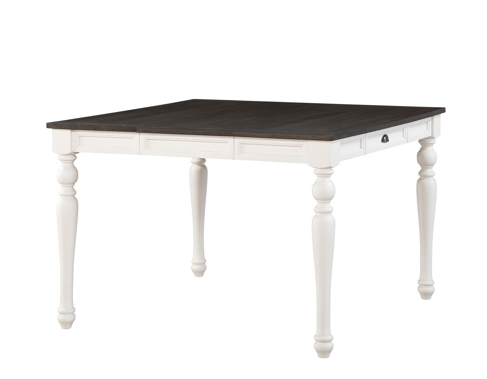 Joanna Counter Height Table With Leaf, Two Tone Rectangular Drop-Leaf ... pertaining to Finding Your Ideal Rectangular Counter Height Table with a Natural Finish
