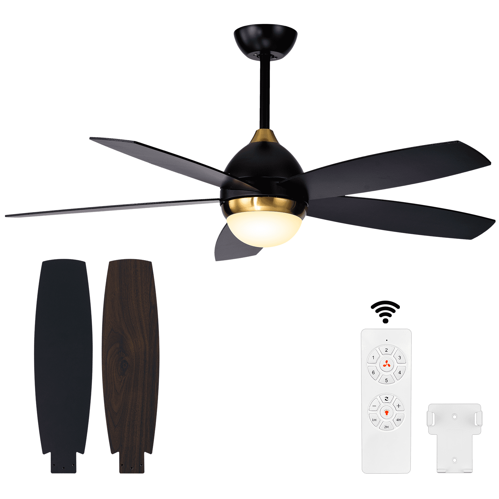 Kapoefan 52Inch Indoor/Outdoor Ceiling Fan With Lights, Large Remote ... throughout The complete guide to selecting outdoor ceiling fans with light and remote controls