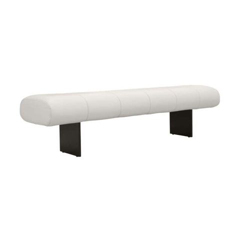 Karol Cream Performance Vegan Leather Bench By Furniture Edit ... throughout Adding a Touch of Elegance The Karol Cream Vegan Leather Bench