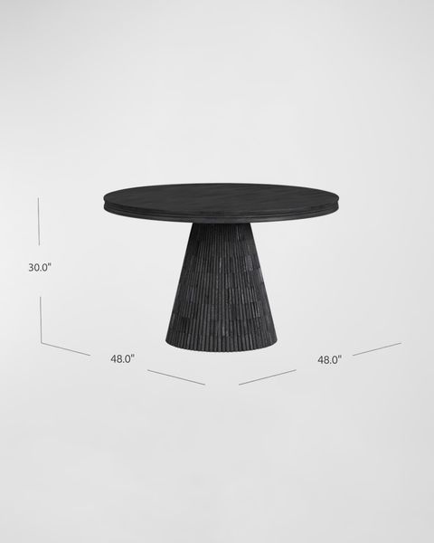Katherine Noble By Bmc Duncan Dining Table, 48&Quot; Round | Neiman Marcus for Expert Tips for Integrating a Black 48-Inch Holly Dining Table into Your Decor