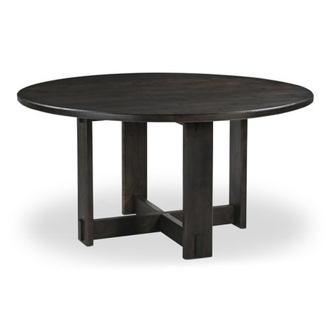 Keaton Round Dining Table Dark Brown | Birch Lane within Etiwanda 35" Round Dining Table, Dark Brown