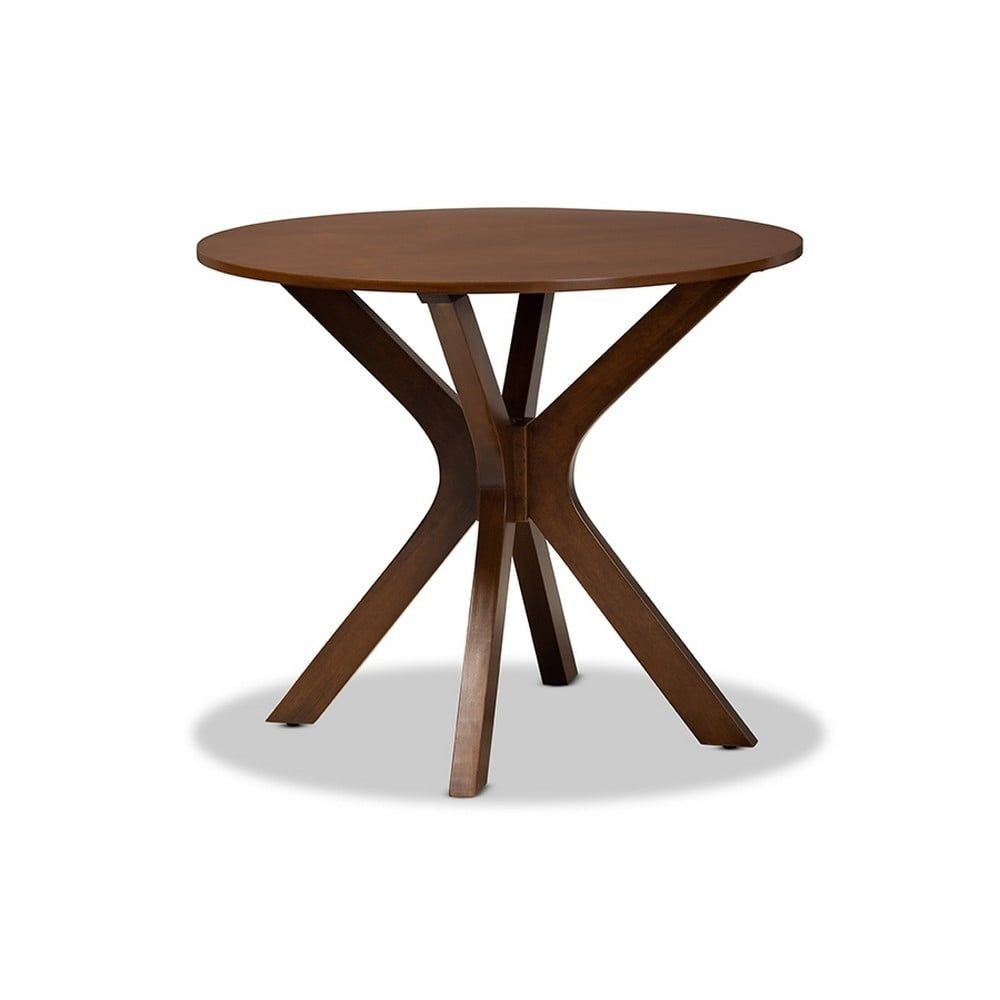 Kenji Modern And Contemporary Walnut Brown Finished 35-Inch-Wide Round ... within Elevate Your Space with a 35-Inch Walnut Round Table