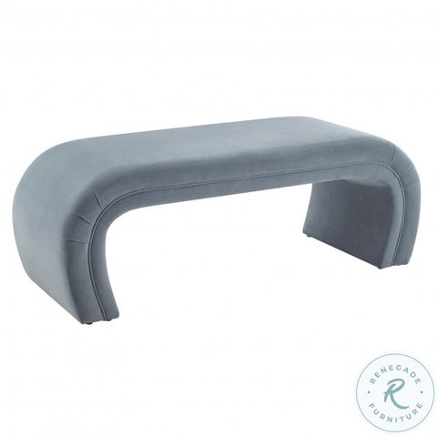 Kenya Sea Blue Velvet Bench From Tov | Coleman Furniture regarding Discovering the Allure of the Rove Velvet Bench in Sea Blue