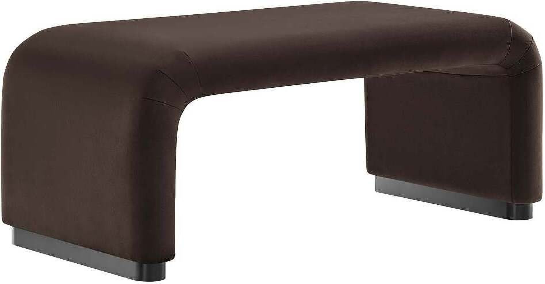 Koda Performance Velvet Waterfall Ottoman In Chocolate Brown By Modway | 1Stopbedrooms intended for Elevate Your Space with the Koda Velvet Waterfall Stool