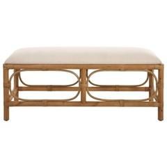 Laguna White Fabric Rattan Bench (23755) By Uttermost inside The Art of Styling with a Laguna White Fabric Rattan Bench
