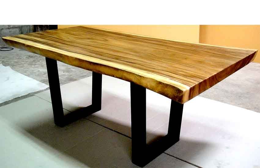 Large Wood Dining Table Natural Curve Bali Indonesia regarding Preserving Heritage: The Declining Art of Traditional Teak Table Making in Bali