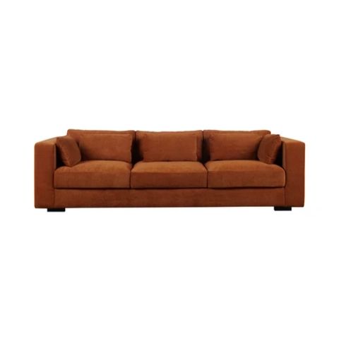 Las Vegas Clive Sofa - Terracotta Chenille | Nanaimo Furnishings intended for Las Vegas Clive Sofa Cream With Deep Seating