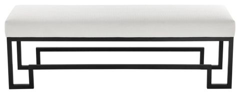 Laurence Bench - Transitional - Upholstered Benches - By American Home ... with regard to Laurence Bench, Silver And Black, Polish Steel