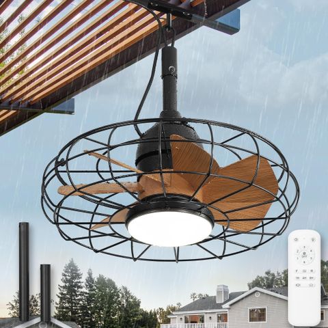 Lediary Outdoor Ceiling Fans With Lights, Ip65 Waterproof Gazebo Fan ... regarding Understanding Waterproof Ratings for Outdoor Ceiling Fans in Harsh Environments