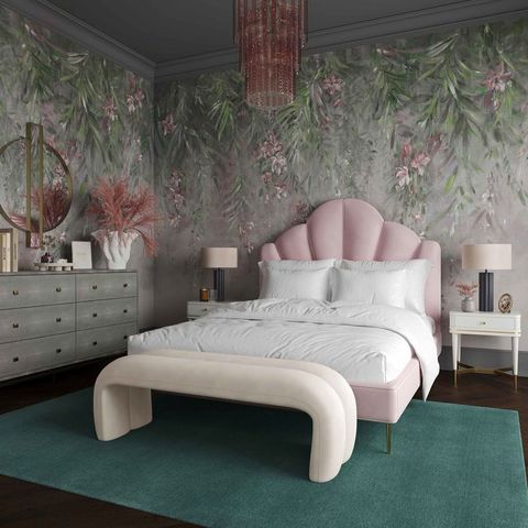 Leigh Cream Velvet Channeled Bench | American Home Furniture, Bench ... regarding Why the Taupe Velvet Channeled Bench is a Designer Favorite