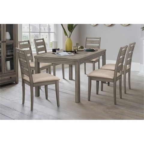 Lexicon Bainbridge 64" Transitional Wood Dining Room Table In Weathered ... regarding Styling Your Home with the Versatile Lexicon Janina Wood Table