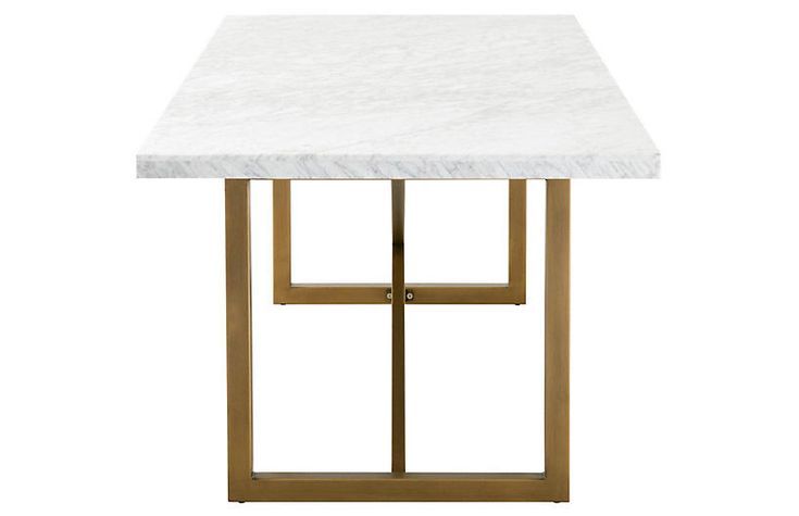 Lexie Dining Table, White/Gold - Dining Tables - Dining Tables - Dining ... in Lexie Dining Table