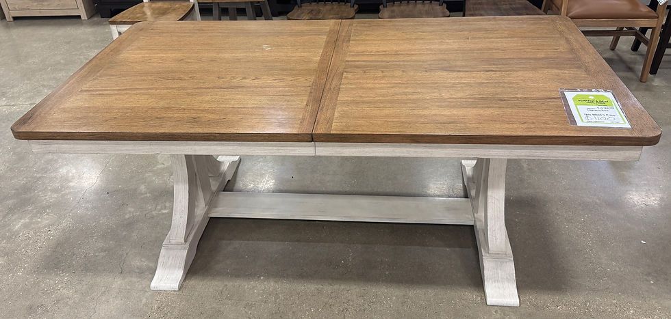 Liberty Farmhouse Reimagined Trestle Table | Sherman's Clearance pertaining to Investigating the Beauty and Functionality of the Liberty Furniture Farmhouse Trestle Table