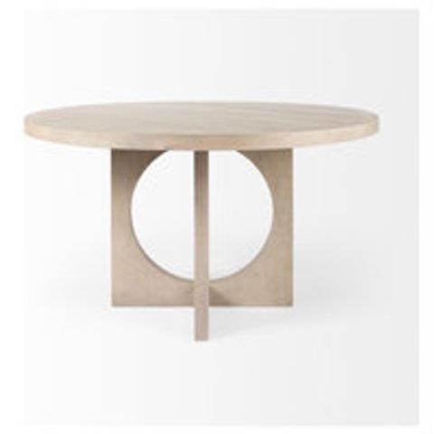 Liesl Dark Brown Solid Wood 54" Round Dining Table - Transitional ... inside A Guide to Styling Your Maxwell Solid Wood 54" Round Table