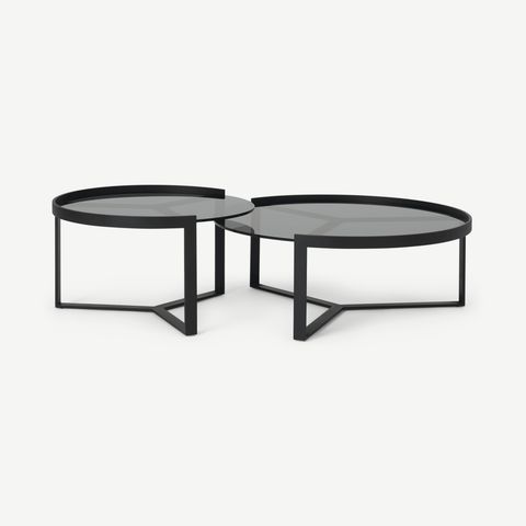 Light & Living Salontafel 'Talca' Set Van 2 Stuks, Antiek Koper+Brons with regard to Koper Coffee Table Set (2-Piece) Black