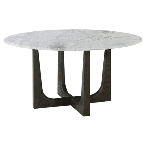 Light Oak And Marble Round Dining Table For Sale At 1Stdibs | Light Oak ... intended for Revival Concrete And Oak Round Dining Table