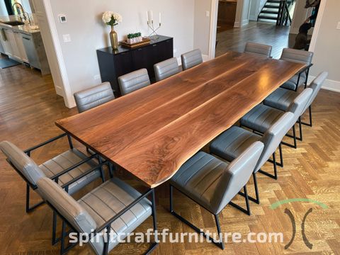 Live Edge Walnut Dining Room Table | Decoration Examples with The Enduring Charm of Alpine Furniture's Live Edge Walnut Dining Tables