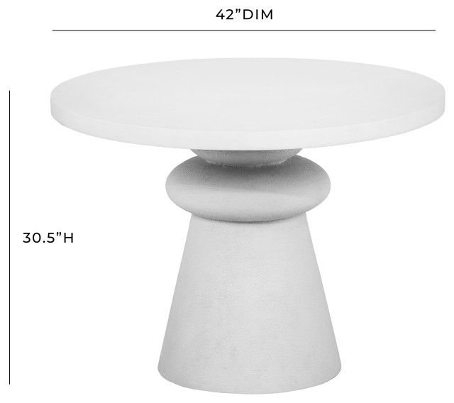 Lupita White 42&quot; Dinette Table - Transitional - Dining Tables - By First Of A Kind Usa Inc | Houzz intended for Beyond the Kitchen Embracing Versatility with the Lupita White 42&quot; Dinette Table