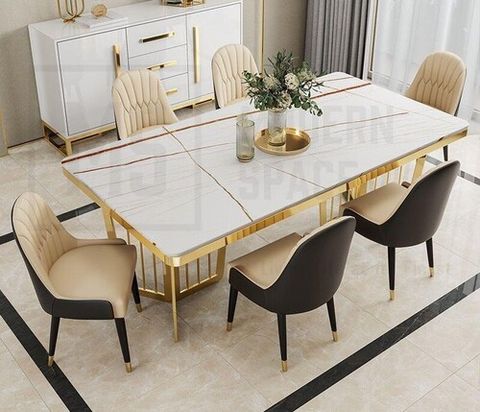 Luxury Modern Ss Base Marble Dining Table At 160000.00 Inr In New Delhi ... regarding Modern Dining Table For Luxury Interior