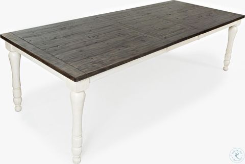 Madison County Vintage White Rectangular Extendable Dining Table From ... within Finding the Perfect Madison County Vintage White Dining Table for Your Home