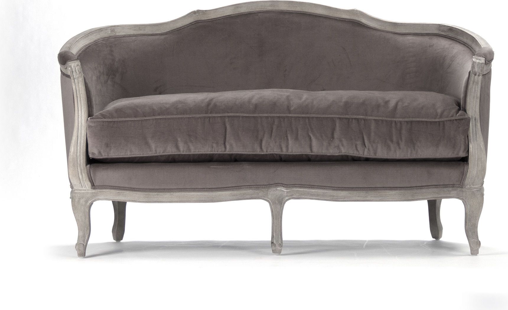 Maison Settee, Hemp Linen - French Country - Loveseats - By Hedgeapple ... throughout Medallion Settee, Hemp Linen