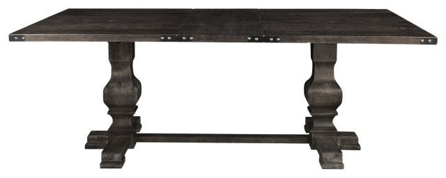 Manchester Dining Table, Charcoal - Traditional - Dining Tables - By ... for Styling Your Space With a Natural Manchester Dining Table