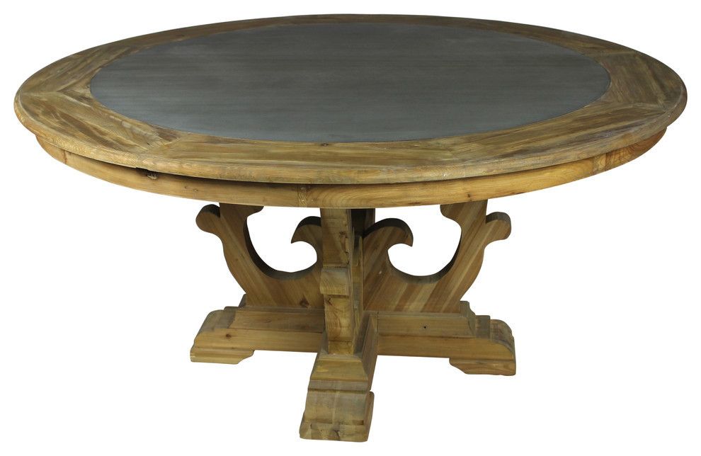 Manhattan Beach Sutton Round Dining Table - Traditional - Dining Tables ... intended for Choosing Your Perfect Manhattan Beach Carrom Dining Table Insights from an Expert
