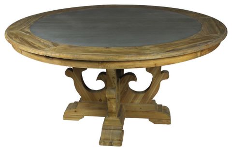 Manhattan Beach Sutton Round Dining Table - Traditional - Dining Tables ... intended for Choosing Your Perfect Manhattan Beach Carrom Dining Table Insights from an Expert