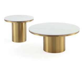 Manhattan Comfort 2-Piece Glenn Coffee And End Table, Set Of 2 ... in Manhattan Comfort 2-Piece Glenn Coffee And End Table
