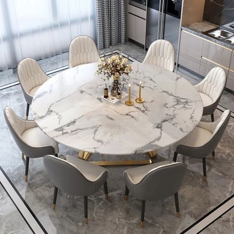 Marble Top Dining Room Tables pertaining to A Closer Look at the Safavieh Couture Rosie Marble Dining Table