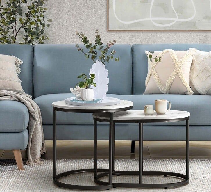 Maria 2 Piece Nesting Coffee Table Set | Coffee Tables with regard to Acme Silas Nesting Coffee Table Set