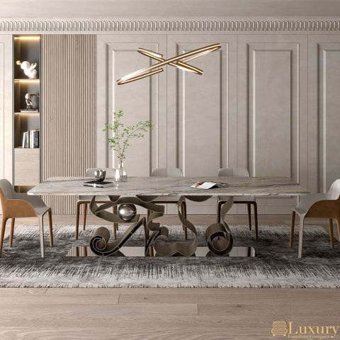 Martino Designer Marble Dining Table - Luxury Furniture Company regarding Marble Dining Table Selection Guide for Architects and Facility Managers