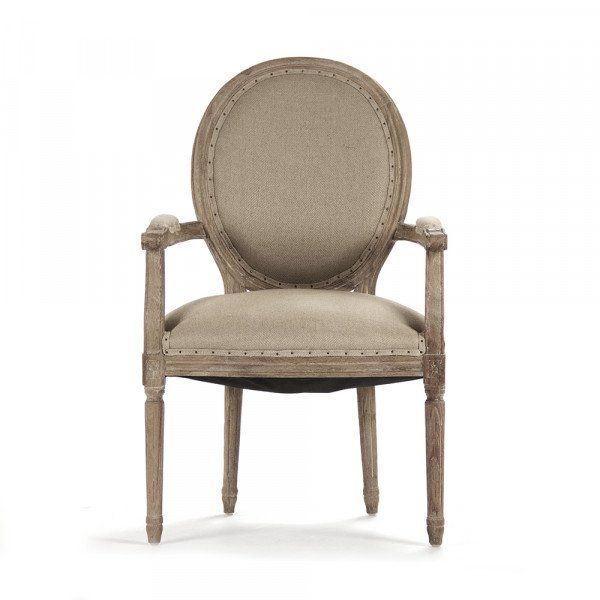 Medallion Arm Chair, Hemp Linen - The French Table regarding Why Hemp Linen is the Perfect Fabric for Your Medallion Settee