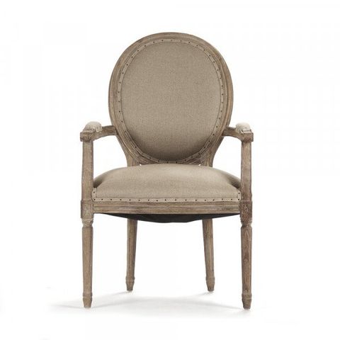 Medallion Arm Chair, Hemp Linen - The French Table regarding Why Hemp Linen is the Perfect Fabric for Your Medallion Settee